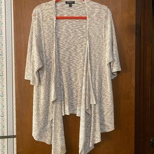 Notations Light Beige Open Front Cardigan